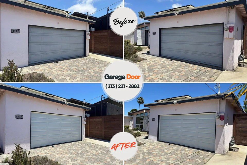 Before and after: garage door repair Pebble Creek, FL